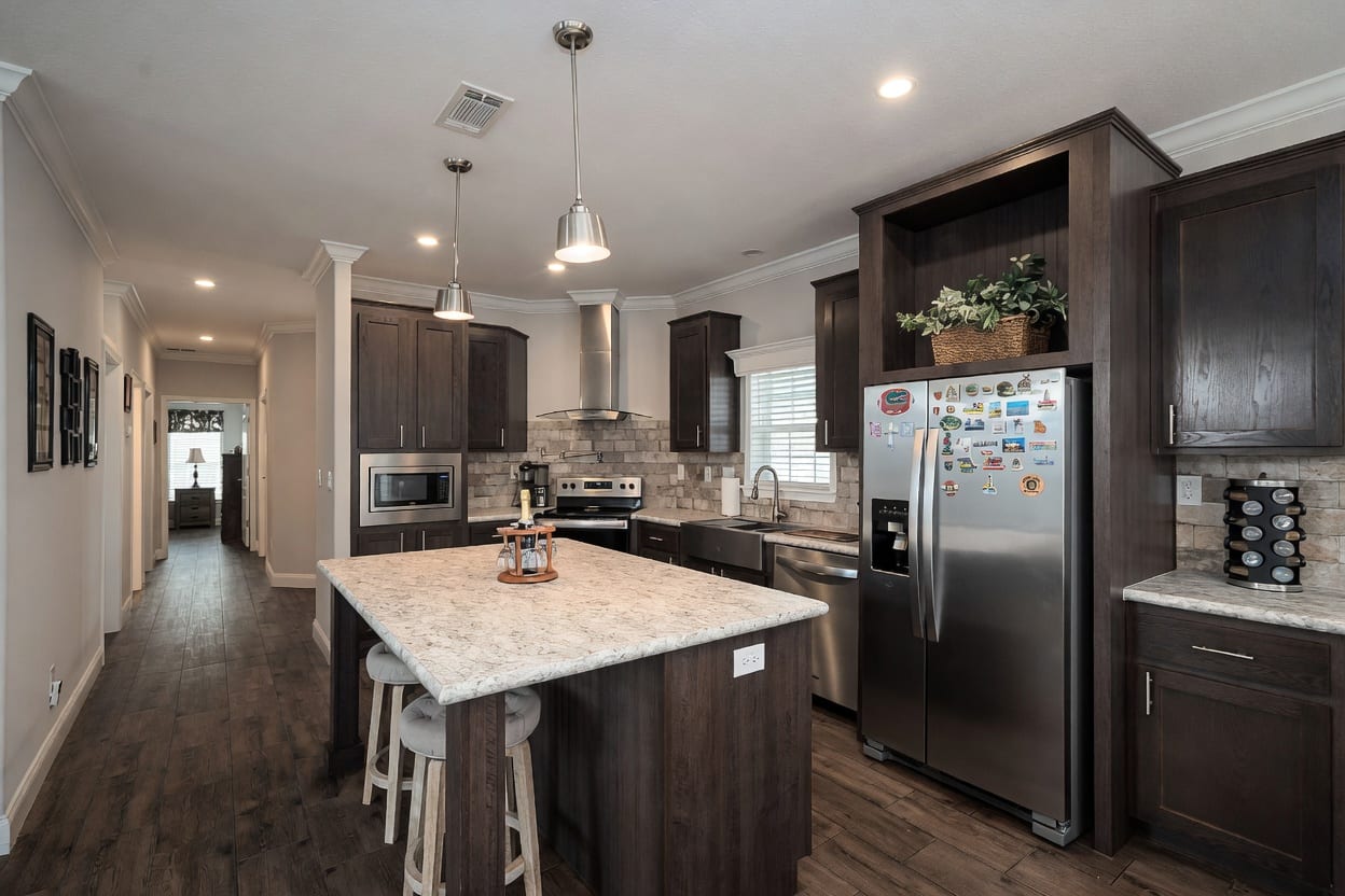 Dark Island Kitchen — Island Club Cleaning