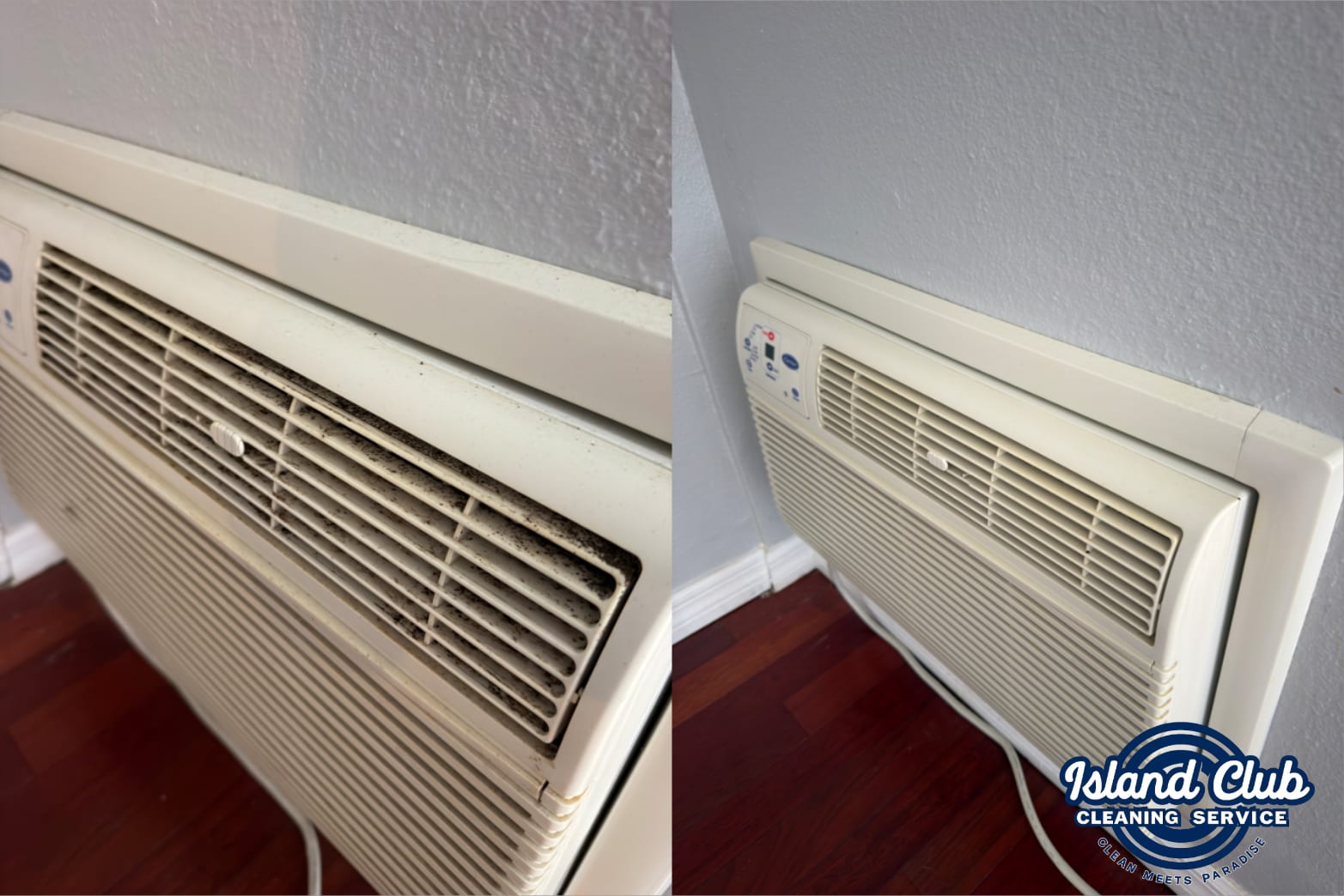 Ac Unit — before and after, Island Club Cleaning
